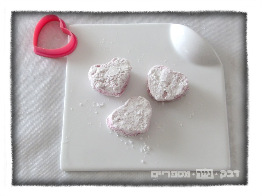 home made marshmallow pink heart